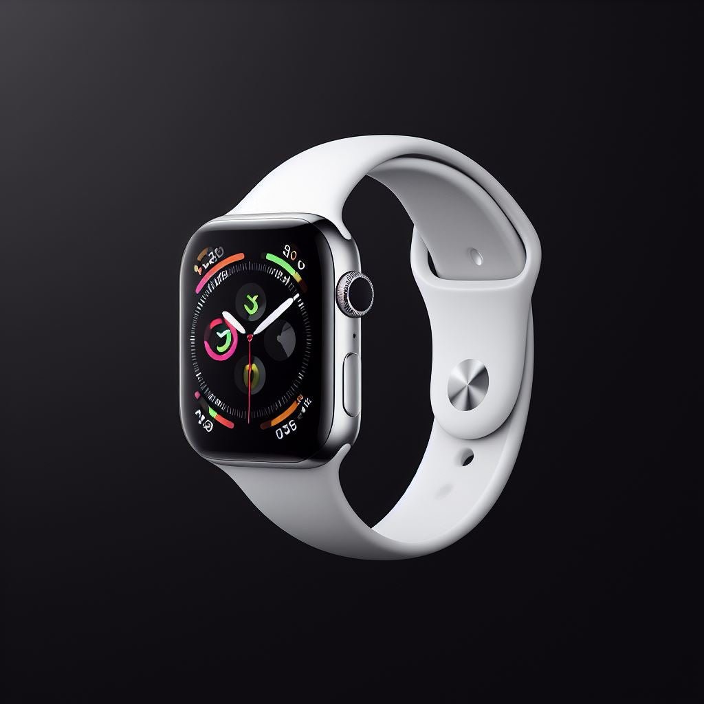 Apple Watch Series 8 (GPS) 45mm Silver Aluminum Case with White Sport Band - Medium/Large - Renewtec Online